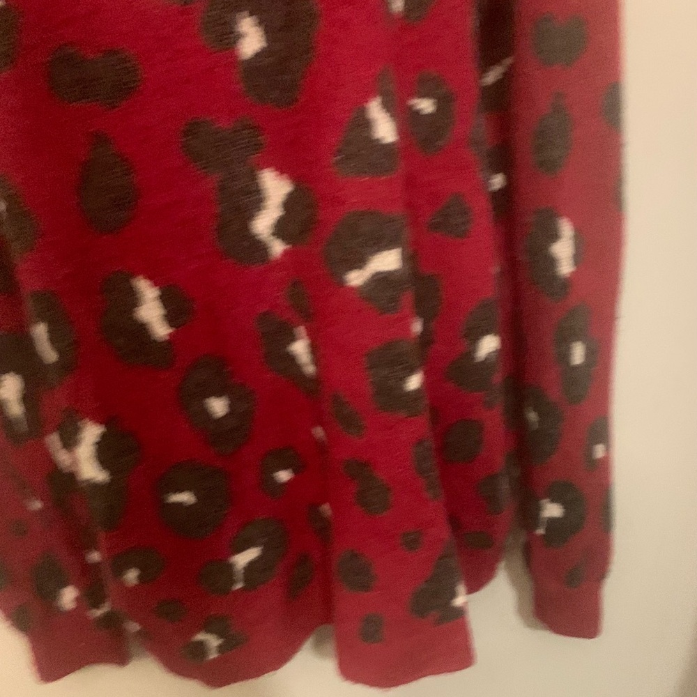 Loft Animal Print Long Sleeve Sweater SZ XL - Picture 5 of 12